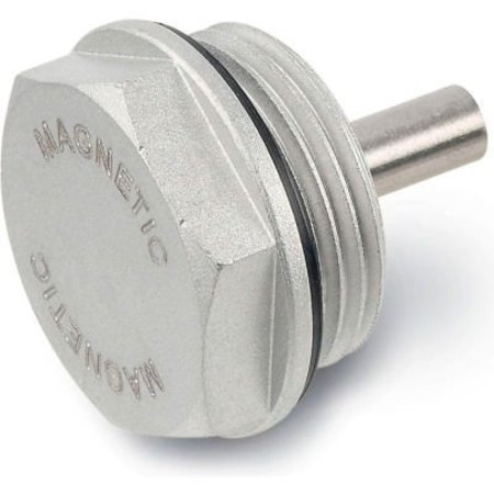 J.W. WINCO J.W. Winco 738-26-G1/2 Aluminum Magnetic Threaded Plug w/ NBR Seal - G 1/2" Pipe Thread 738-26-G1/2
